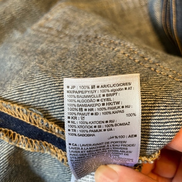 Gap Denim Jean Button Front Pocket A-Line Mini Skirt Dark Wash Cotton Size 31 - Picture 6 of 6